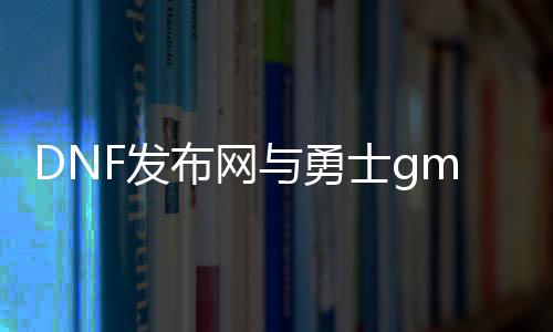 DNF发布网与勇士gm私服（DNF发布网与勇士gm玩家）